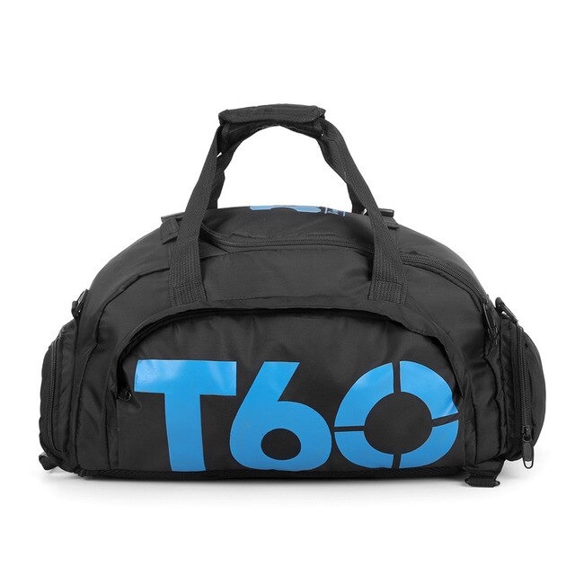 Tas Gym Multifungsi Bag Ransel dan Duffel Bag Tas Travelers- T60 - Black White