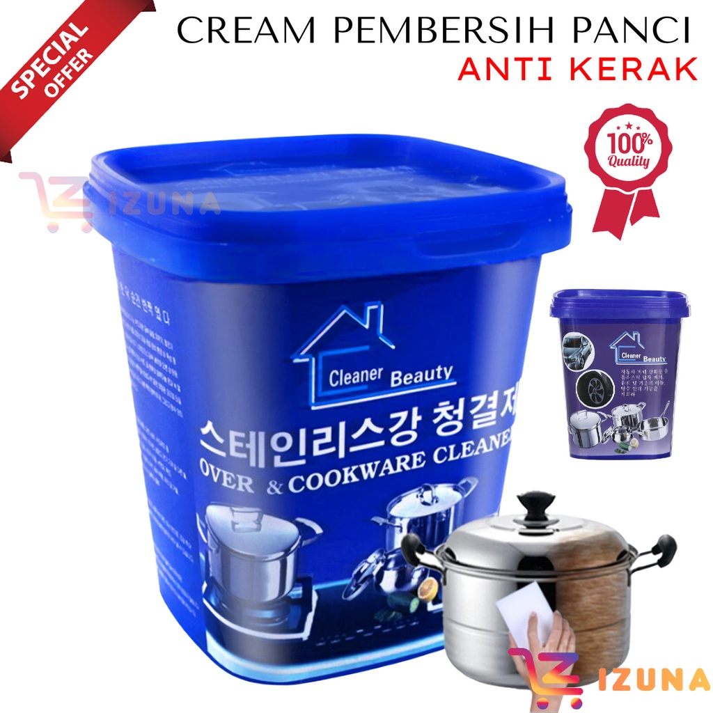 [IZUNA] CREAM KREAM PEMBERSIH PANCI TEFLON / CREAM PEMBERSIH WAJAN / PEMBERSIH TEFLON OVEN LOGAM STAINLESS / KOREAN CLEANER BEAUTY CREAM PEMBERSIH PANCI