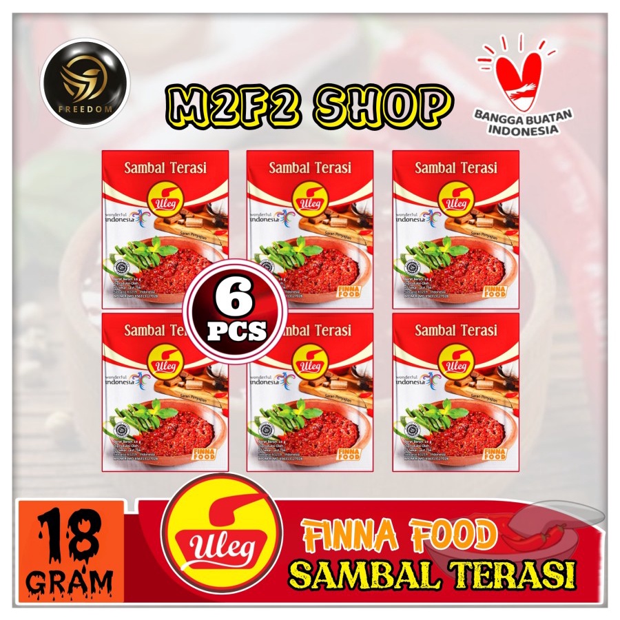 

Finna Food Uleg Sambal Terasi Sachet - 18 gr (Kemasan 6 Pcs)