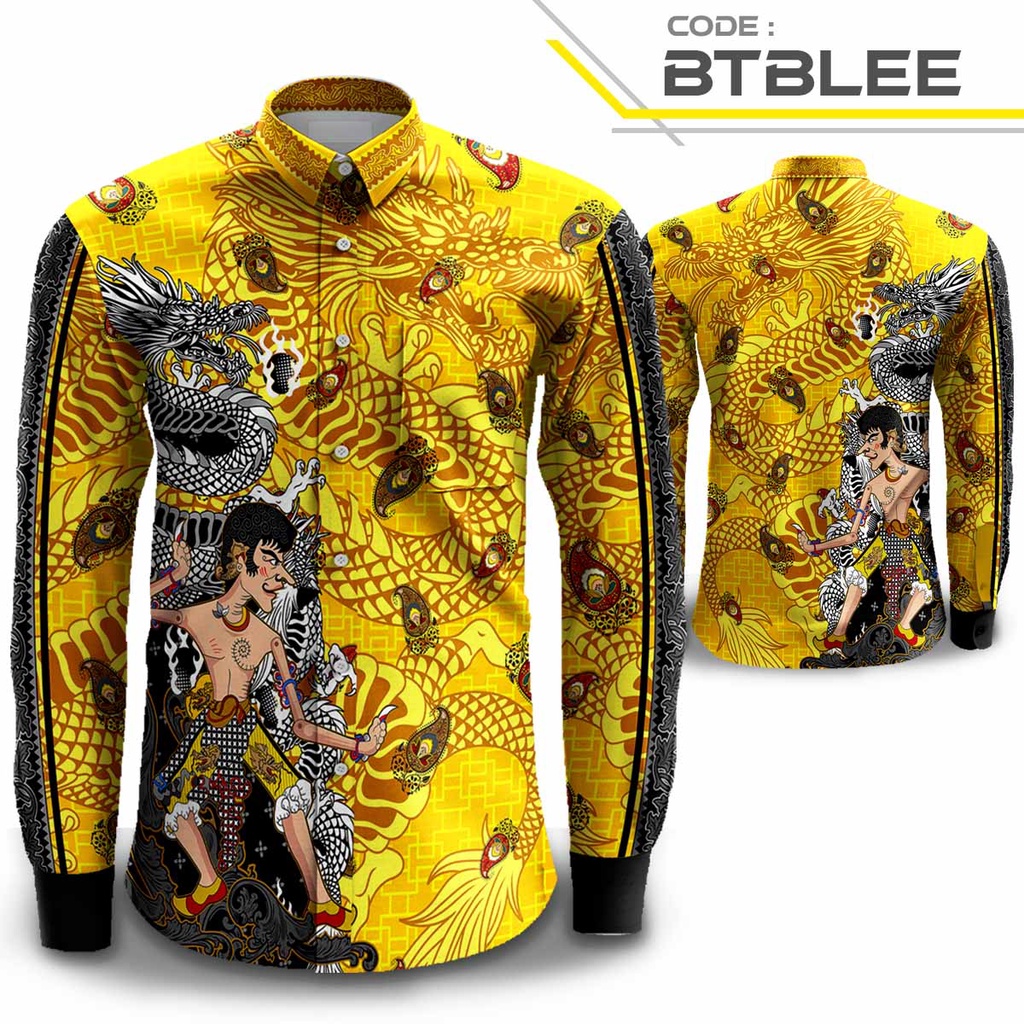 KEMEJA BATIK WAYANG BRUCE LEE &amp; WAYANG HITLER by Uniqverz