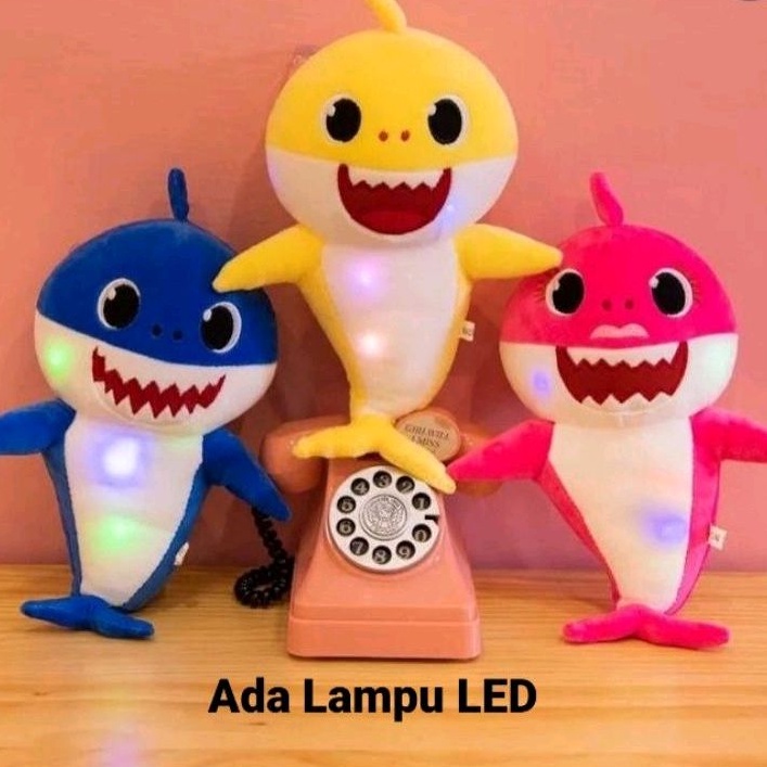 Boneka Baby Shark Dengan Lampu Lucu dan Imut / Baby Shark Doll