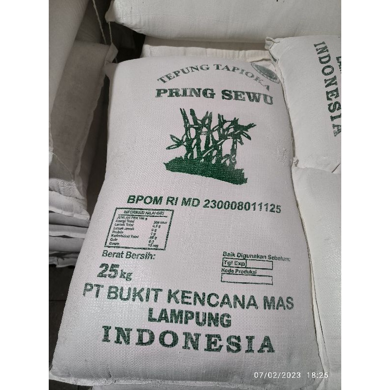 

TERLARIS!!! TEPUNG TAPIOKA Halus Cap Pringsewu/harga per 1 karung