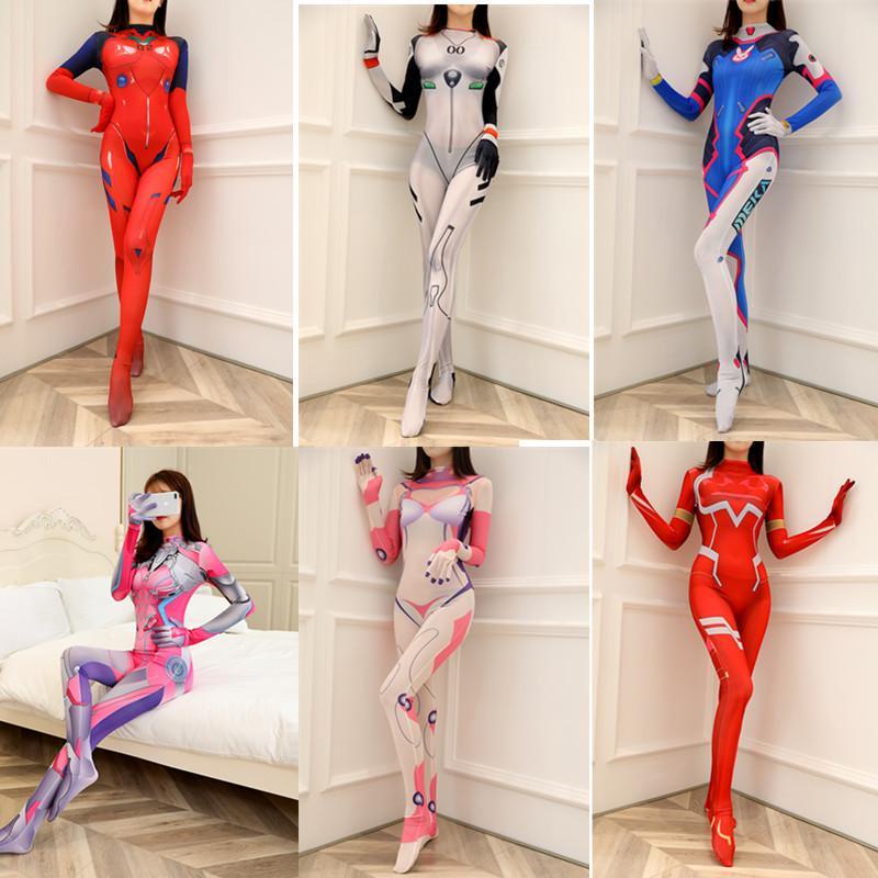 Kiana Rocket Girl Cosplay Kostum Daji Celana Kodok Zentai Sesuai dengan Orang Dewasa Baju