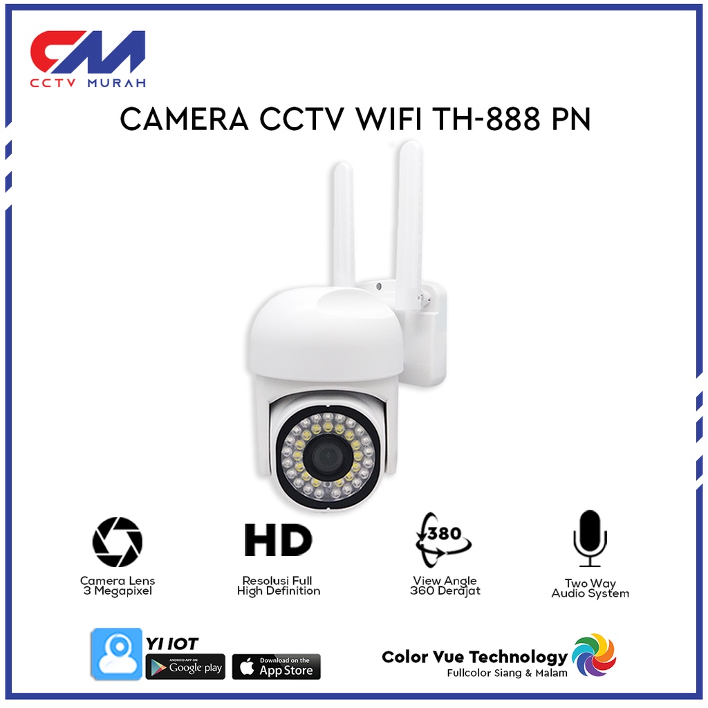 CCTV WIFI MURAH PTZ YI IOT TH-F1 Kamera Cctv Outdoor Wireless Smart Wifi 2Mp Full HD 1080P PTZ Anti Air Waterproof