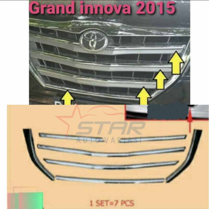 List grill chrome Grand Innova 2014-2015.