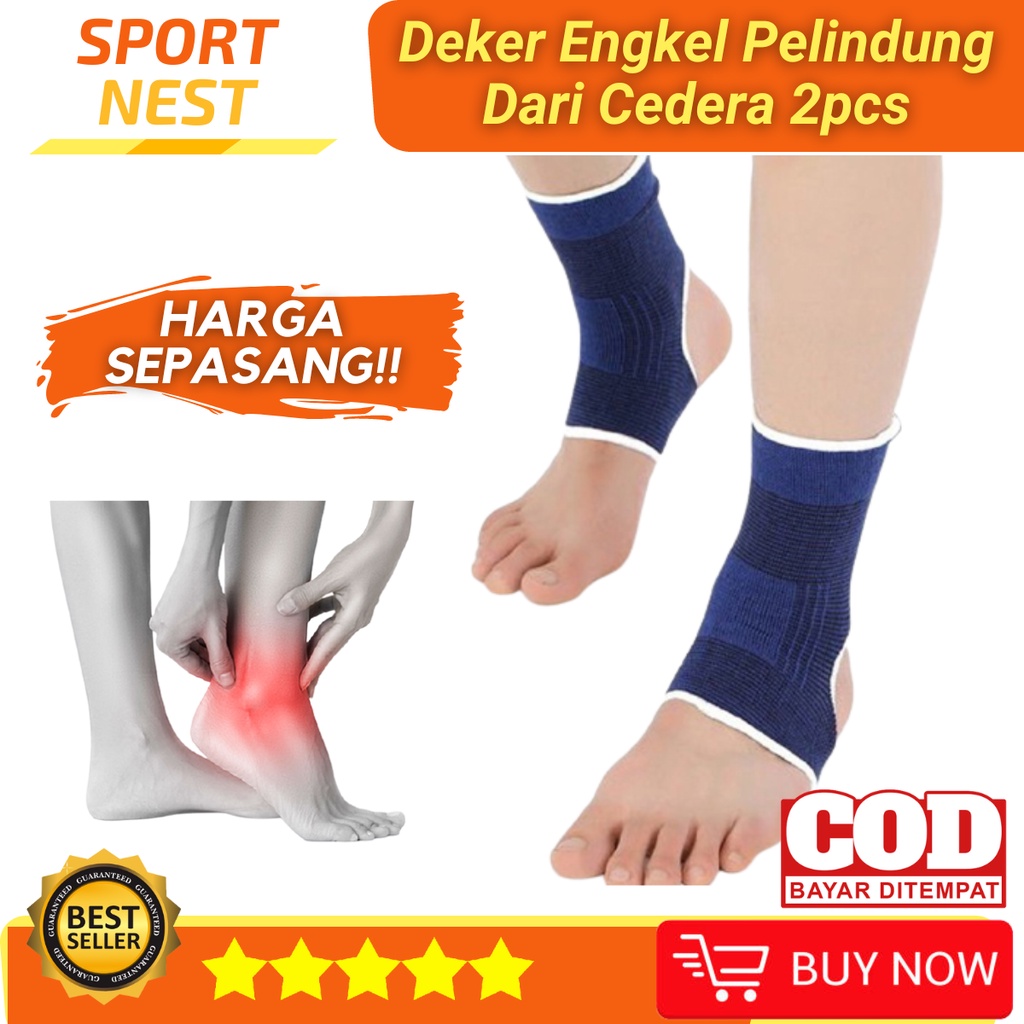 SEPASANG Ankle Support Alat Olahraga Kaki Alat Pelindung Kaki Olahraga Outdoor Deker Pergelangan Eng