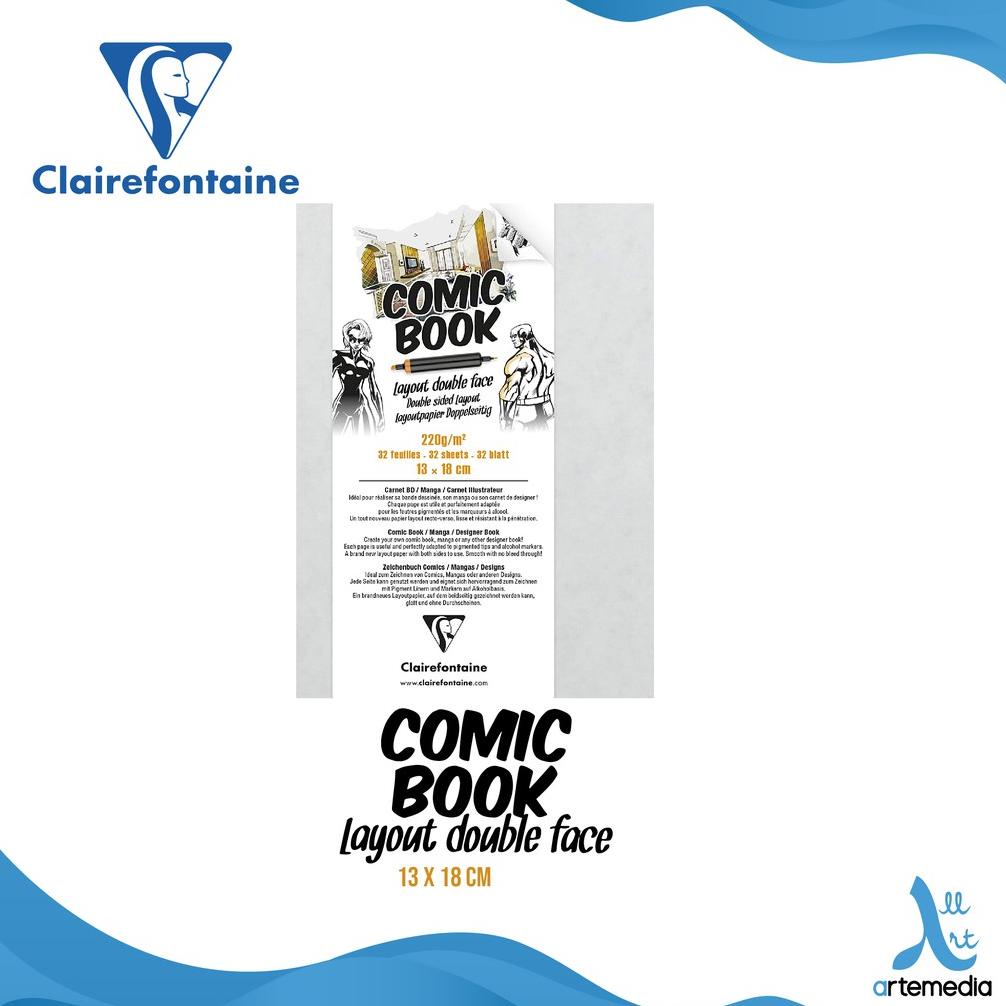 

Buku Sketsa Clairefontaine 13x18cm Double Sided Layout Paper Book