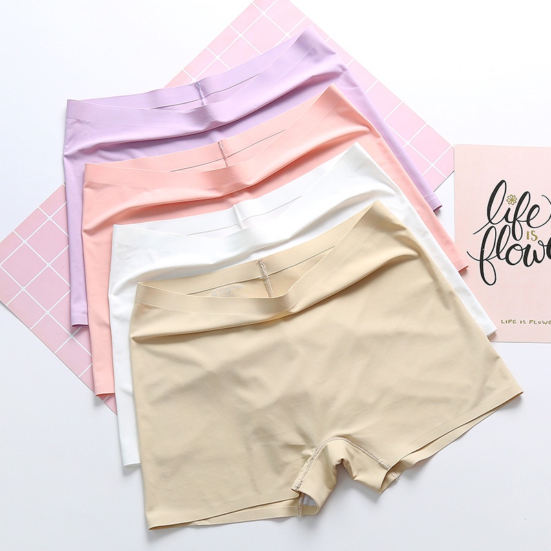 FYGALERY W224 Celana Short Wanita Seamless Bahan Lembut Tipis Sejuk Pakaian Dalam Boxer Perempuan Murah
