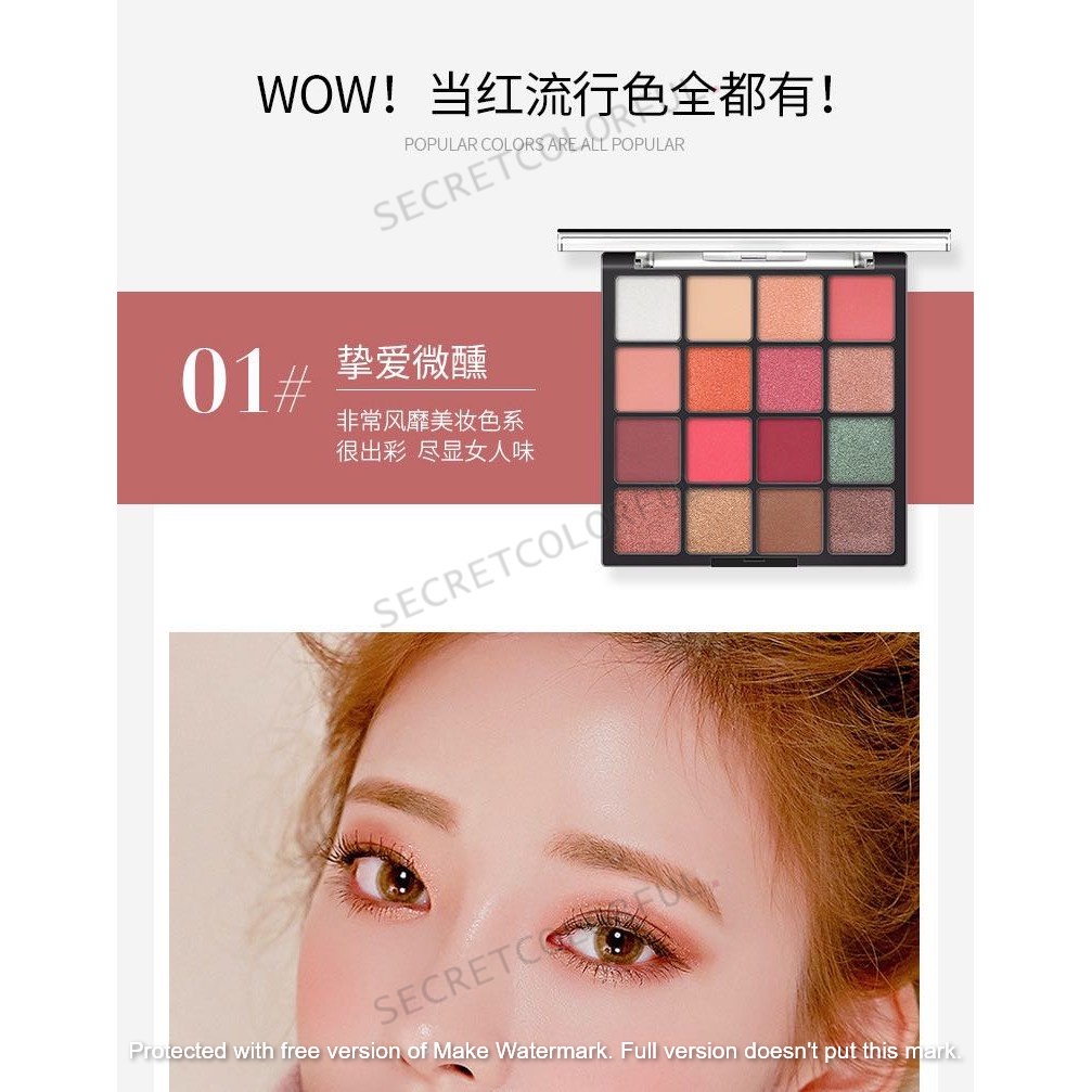 LAMEILA (16) Colors Glitter Matte Eyeshadow Palette Color Shimmer And Matte Eye Shadow petak