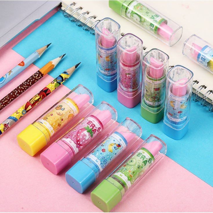 

Penghapus pensil lipstik beauty eraser karakter kartun anak