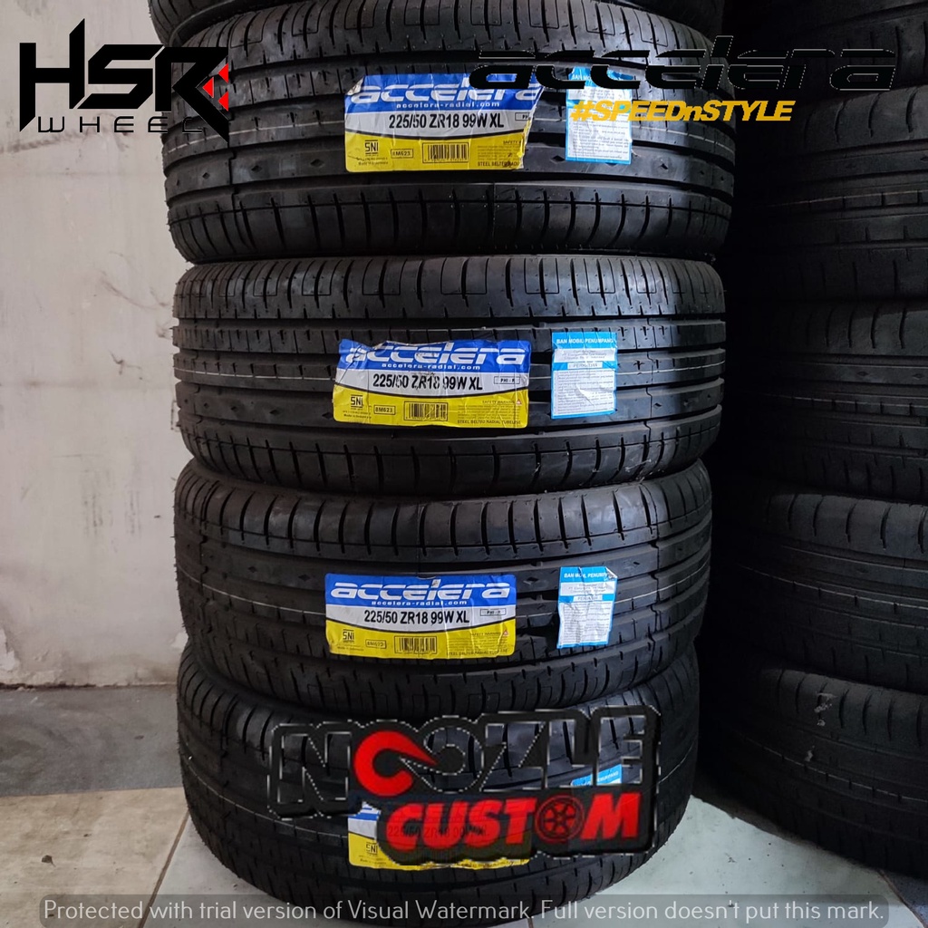 Ban Velg Mobil Ring 18 225/50 Tubeless Murah ACCELERA PHI-R 225 50 R18 Untuk Mobil Innova Xpander Av