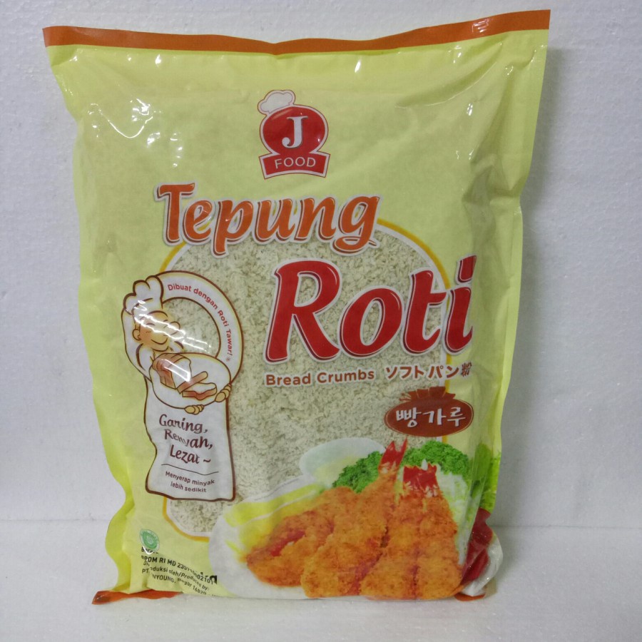 

J Food Tepung Roti / Bread Crumb Putih 1Kg