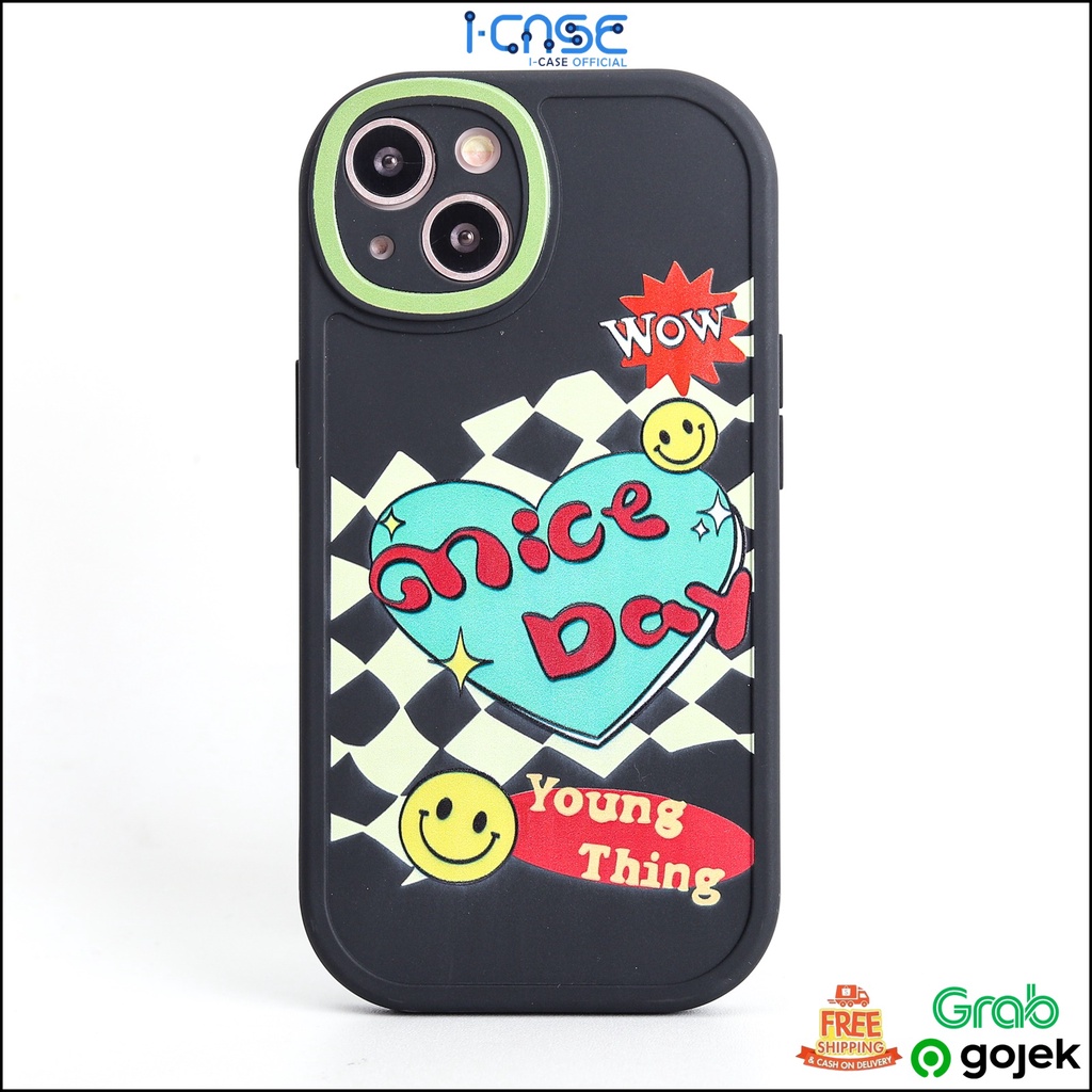 Softcase Black Nice Day Full Lens Cover for iPhone 7 8 PLUS XR X XS MAX 11 12 13 14+ 14 Plus Pro Max