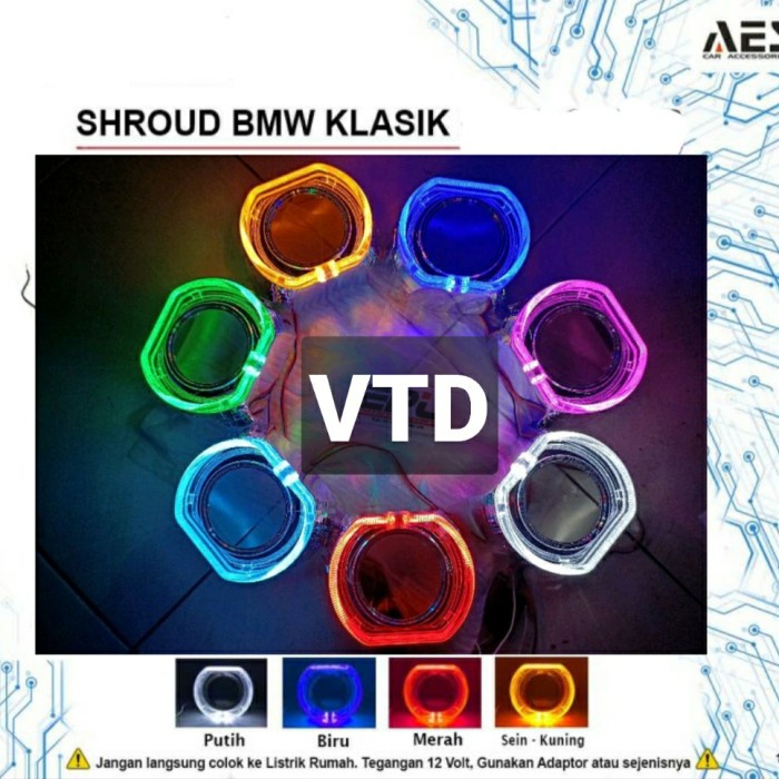 SHROUD PROJIE PROJECTOR HID AES BMW STYLE 2.5 INCHI / 3 INCHI