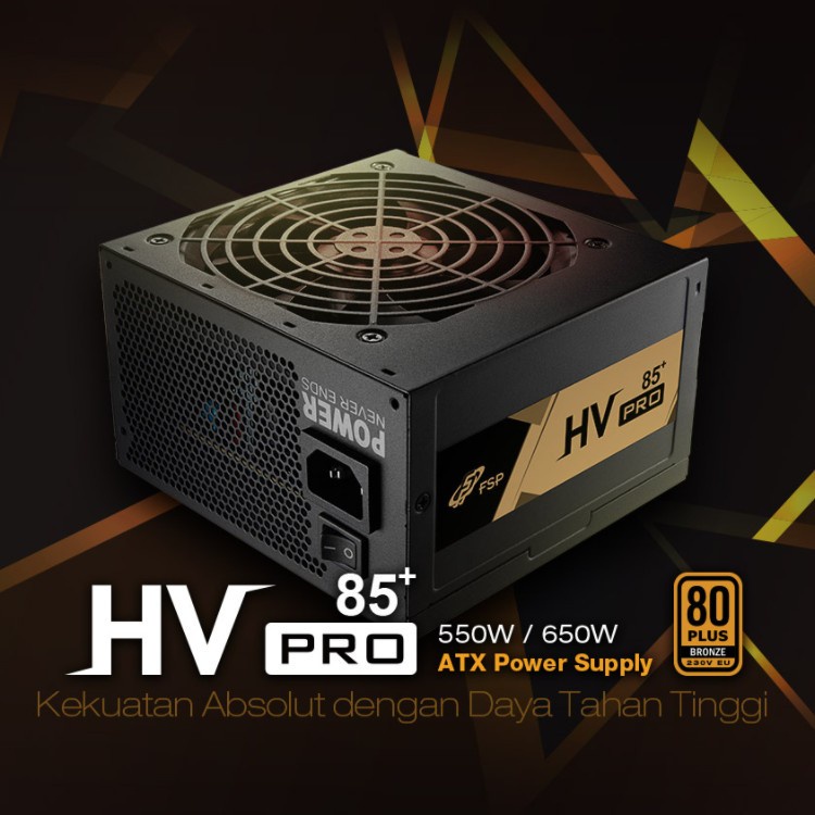 POWER SUPPLY FSP HV PRO 650 Watt PSU 80+ BRONZE