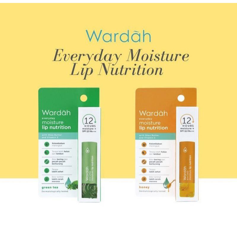 WARDAH LIP NUTRITION FRUITY LIP BALM MOISTURIZER PELEMBAB BIBIR HONEY