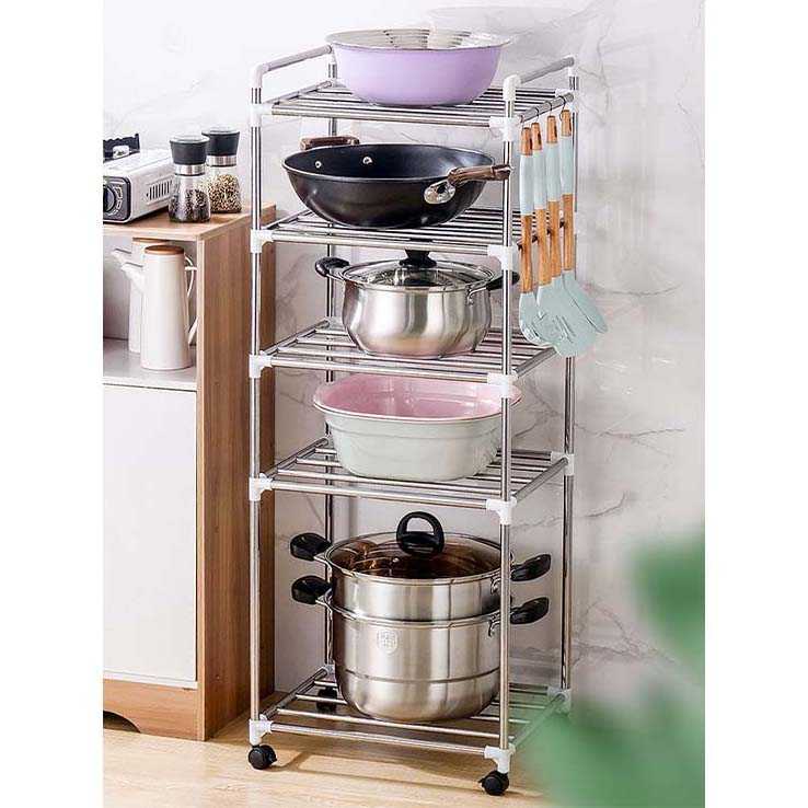 (BISA COD) FTIHSHP POLBEST Rak Tingkat Dapur Kitchen Storage Rack 5 Layer - 50801