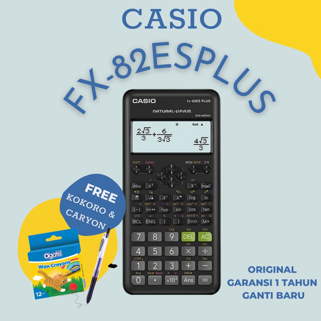 

PROMO FREE GIFT ! CASIO KALKULATOR SCIENTIFIC FX-82ESPLUS