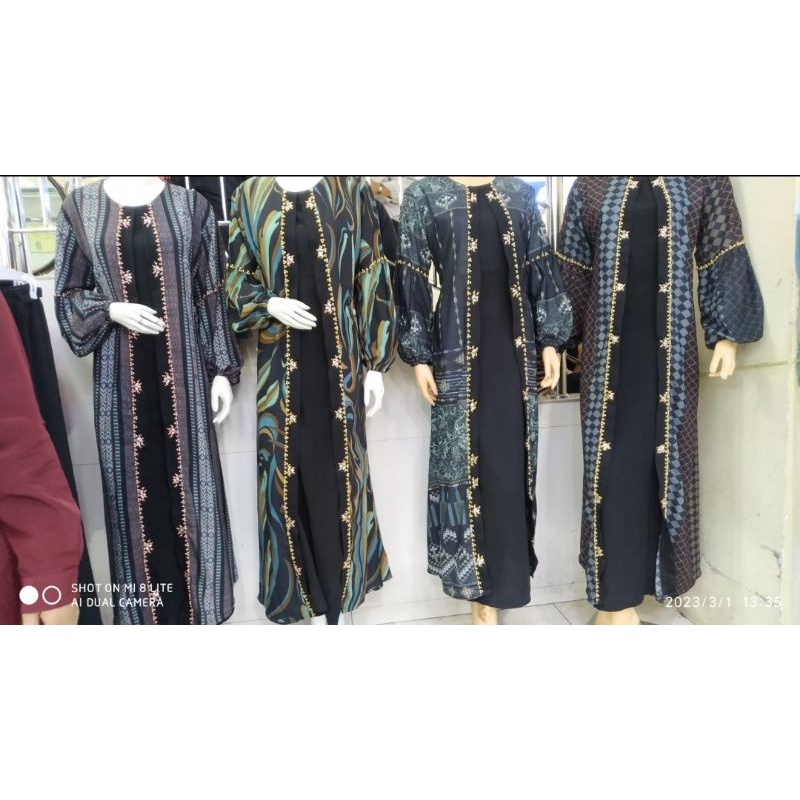 Gamis Abaya Jetblack Tricotin Original Butik