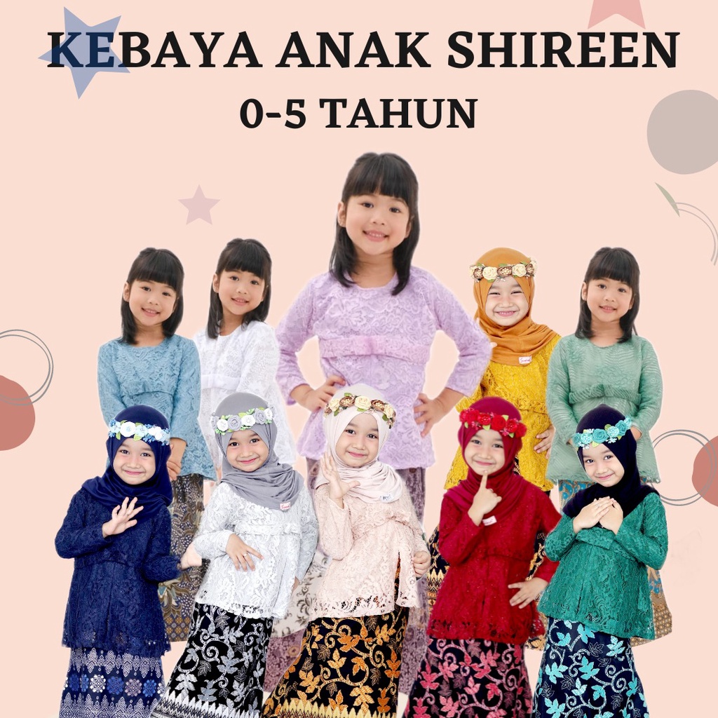 KEBAYA SET ANAK SHIREEN BRUKAT PANJANG