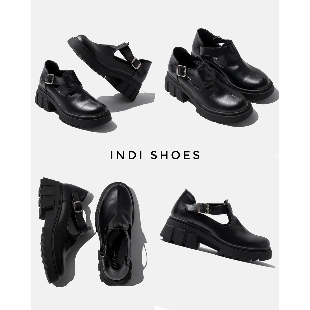 NEW PRODUCT Like Project Sepatu SlipOn Wanita Hak Tinggi &quot;INDI SHOES&quot; Black