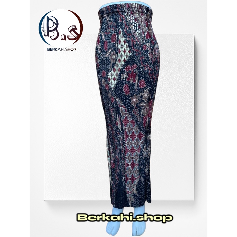 ROK PLISKET BATIK / ROK PLISKET / BAWAHAN KEBAYA / ROK KEBAYA /REAL PICT ROK PLISKET BATIK / ROK PLISKET / BAWAHAN KEBAYA / ROK KEBAYA / ROK WISUDA / MOTIF SR NAVY