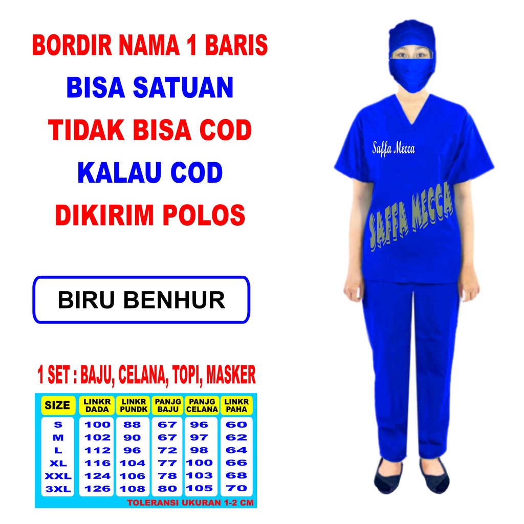 BORDIR BAJU OK 2 BARIS ATAU PAKAI LOGO LENGAN PENDEK