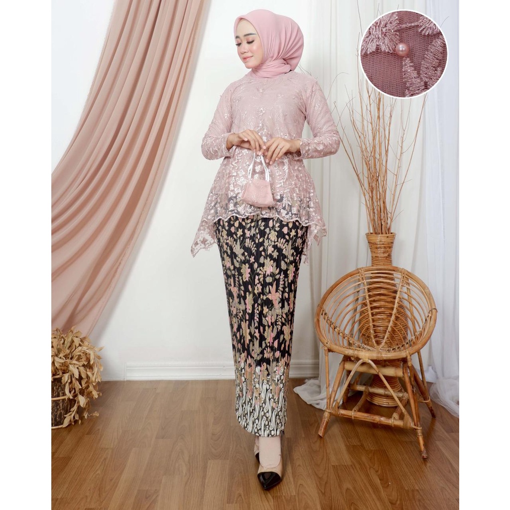 kebaya blouse rinjani - blouse kebaya terlaris - model kebaya kekinian - kebaya wisuda modern -  ootd kondangan dan acara pesta