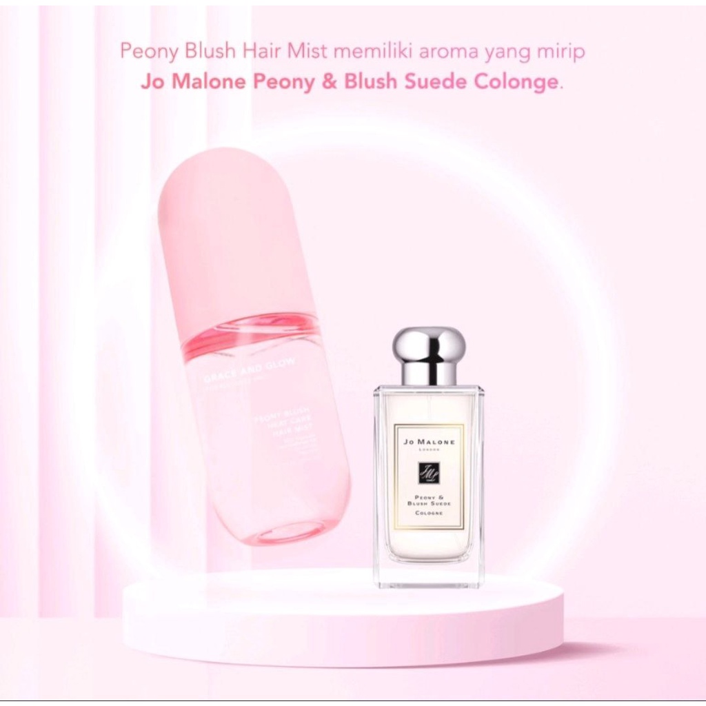 GRACE AND GLOW PEONY BLUSH PERFUME HAIR MIST PARFUM RAMBUT 100ML