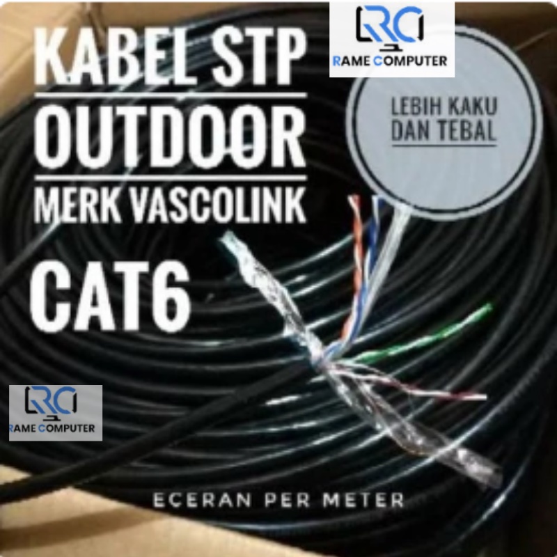 Kabel Lan UTP Outdoor FTP STP CAT6 Original Vascolink