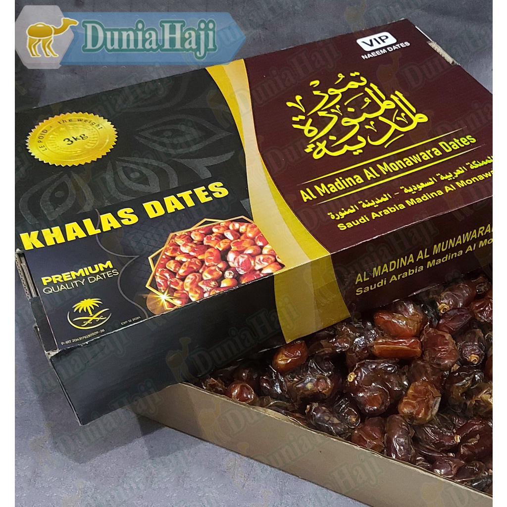 

Kurma Khalas Dus 3kg Arabian Kalas Premium Dates Kholas Madinah