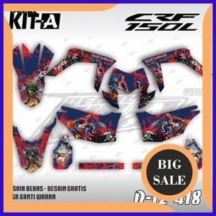 Decal CRF 150 L MOTIF IRON MAIDEN BIRU TUA D-I2-418 1M4R23 suku cadang