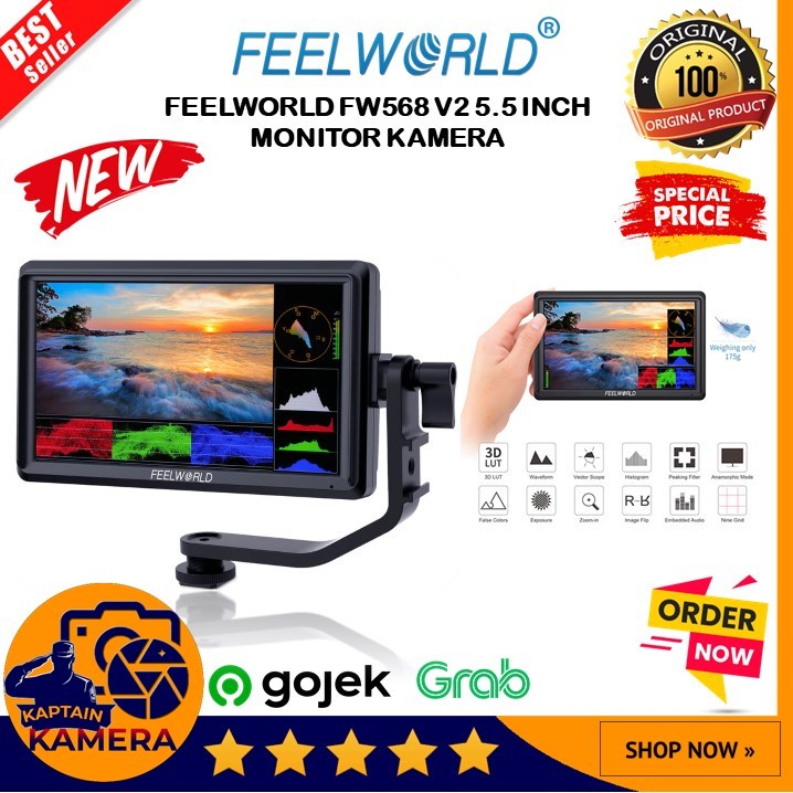 FEELWORLD FW568 V2 5.5 INCH KAMERA DSLR FIELD MONITOR
