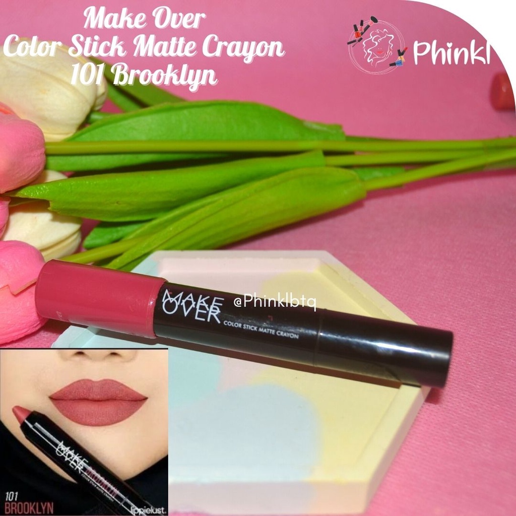 `ღ´ PHINKL `ღ´ 🅼🅰🅺🅴 🅾🆅🅴🆁 Make Over Color Stick Matte Crayon lipstik viral bisa untuk ombre tekstur mattee ringan tidak bikin bibir kering