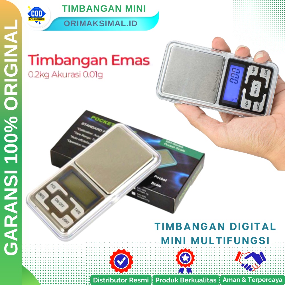 Timbangan Digital Pocket Scale Mh200 Timbangan Emas Mini Timbangan Gram Timbangan Elektrik Alat Emas