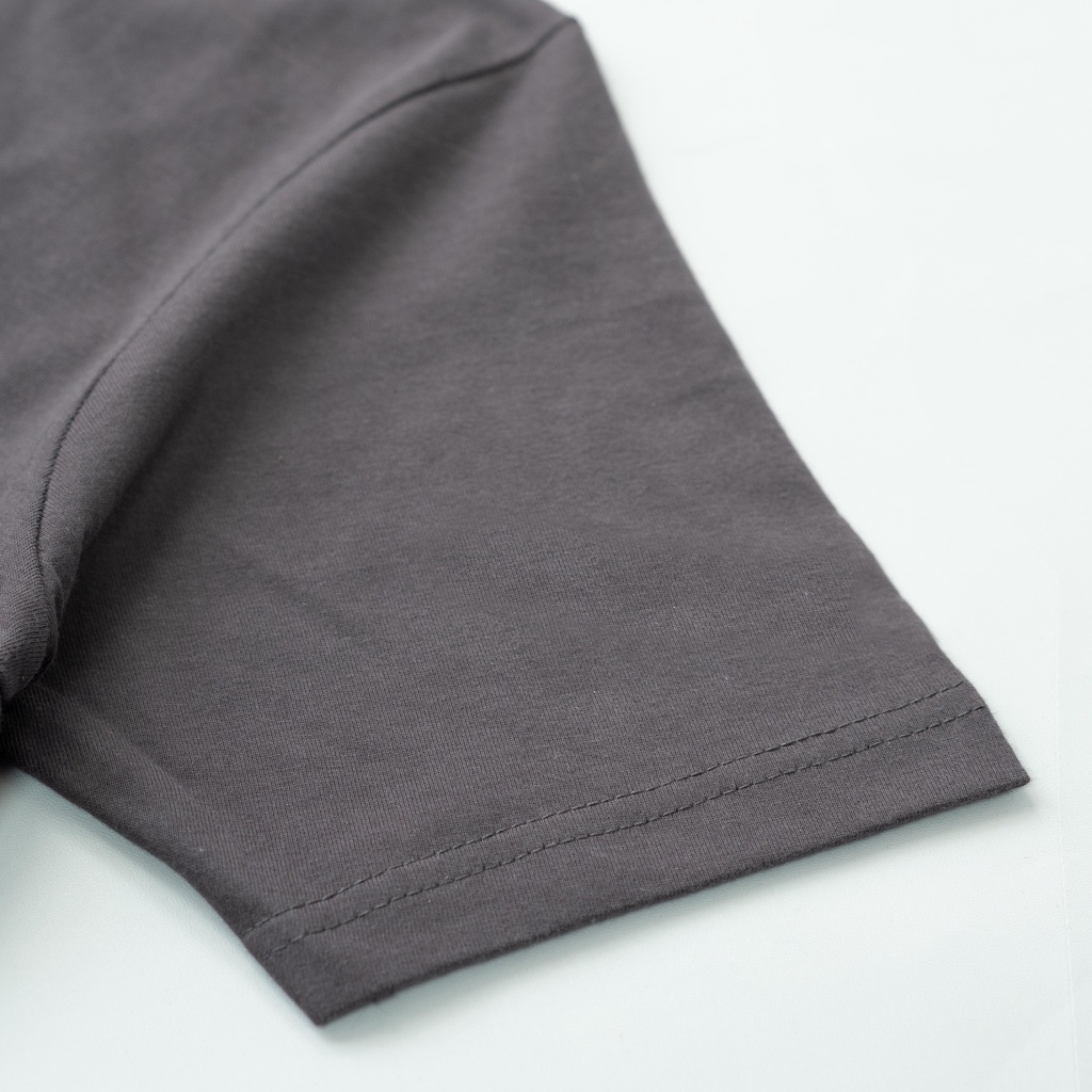 Bajubaja tshirt basic old grey / kaos polos oblong abu tua lengan pendek cotton combed 24s unisex
