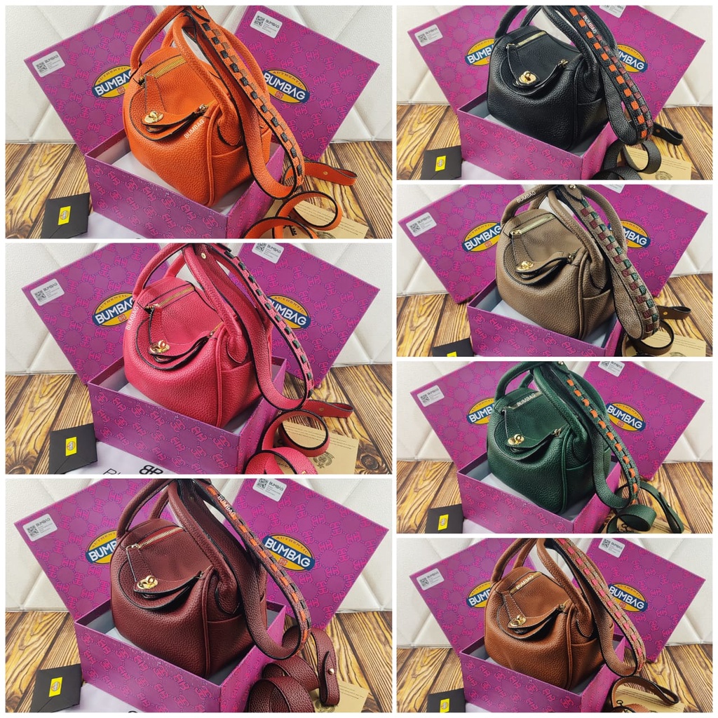 BUMBAG - Tas Wanita Lindie (SETBOX) Size 21cm - Tas Fashion Lind Wanita Import - READY 7 WARNA TAS IMPORT LIN DY JERUK TOGO SMALL FREE BOX 2 TALI SIZE.21x20 PREMIUM BAG SLEMPANG GROSIRAN SLINGBAG JERUK NAGITABAGS 191554