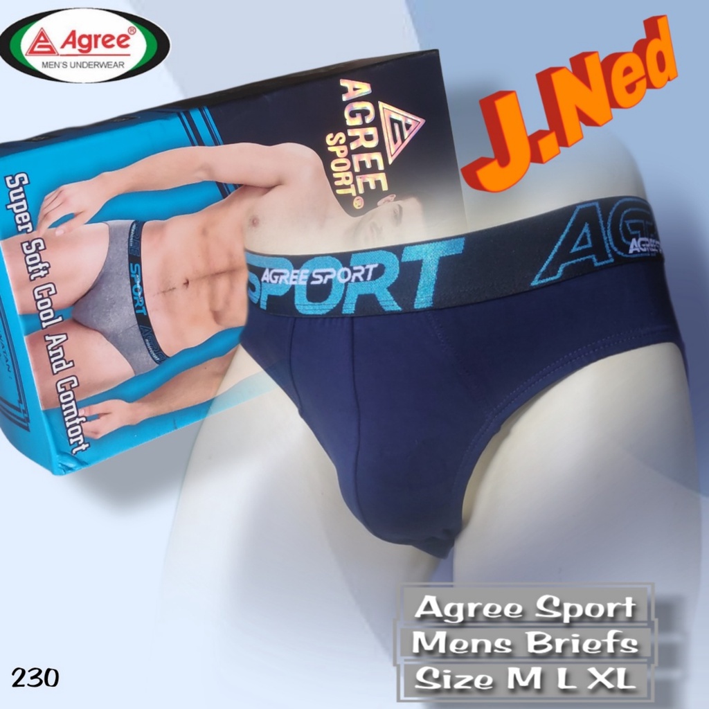 J230T HARGA 1 BOX(ISI 3 PCS) CELANA DALAM PRIA DEWASA AGREE SPORT