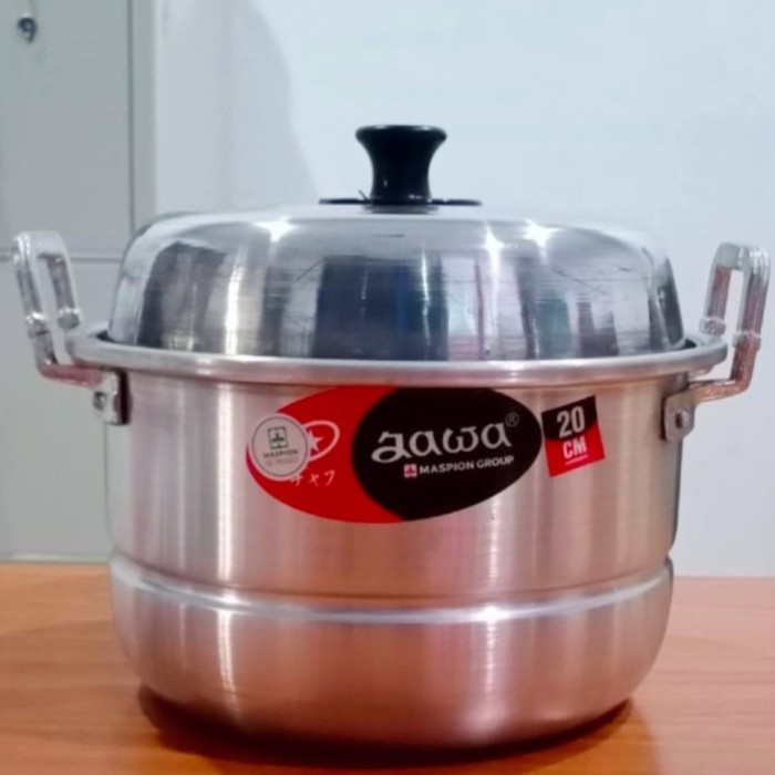Panci Steamer Low Watt Kukus Tahan Lama Jumbo Tutup Kaca Terbalik Z5C0 Set Estetik Teflon Tertutup B