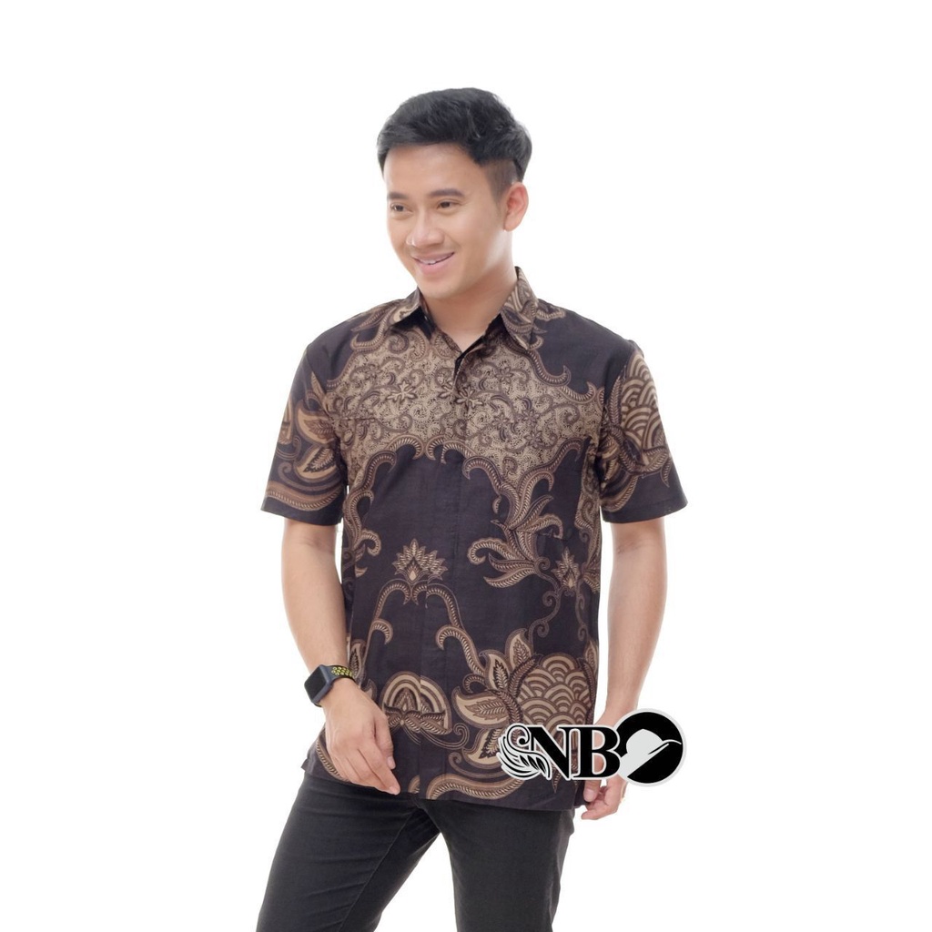 Kemeja batik lengan pendek motif wolak walik