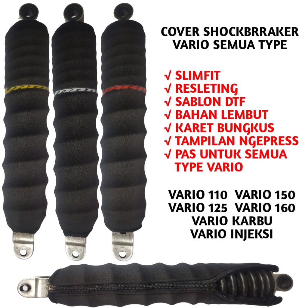 Sarung Shockbreaker Vario Slim Fit Pakai Resleting / Cover Shockbreaker Vario Slim Fit Pakai Resleting