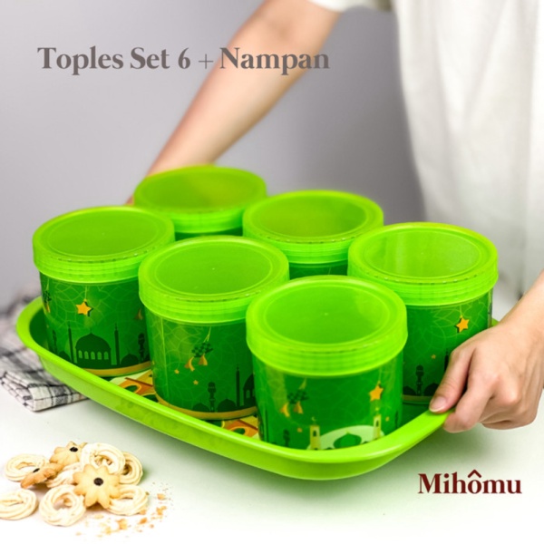 Hijau KERING TOPLES Unik LEBARAN WARNA/SNACK NAMPAN PLASTIK KUE -  SET Diskon STORAGE 6