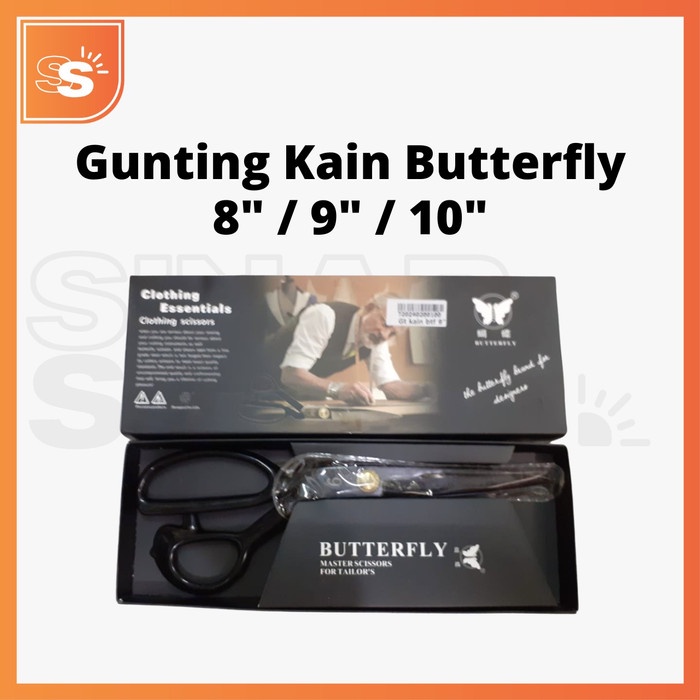 

Scissor Gunting Potong Bahan Kain / Gunting Butterfly 8" / Gunting Tailor