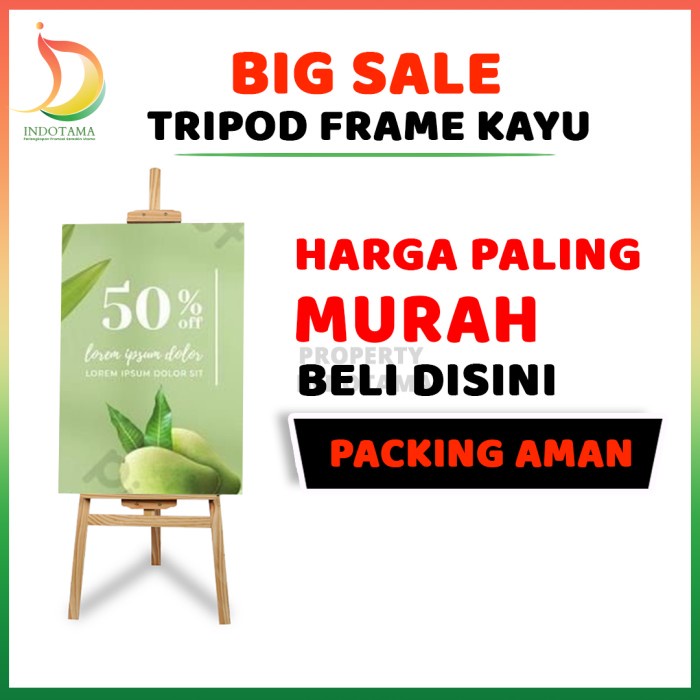 

Terlaris Tripod Stand Frame Kayu Tripod Frame Kayu Jati Stand Bingkai Foto Kayu