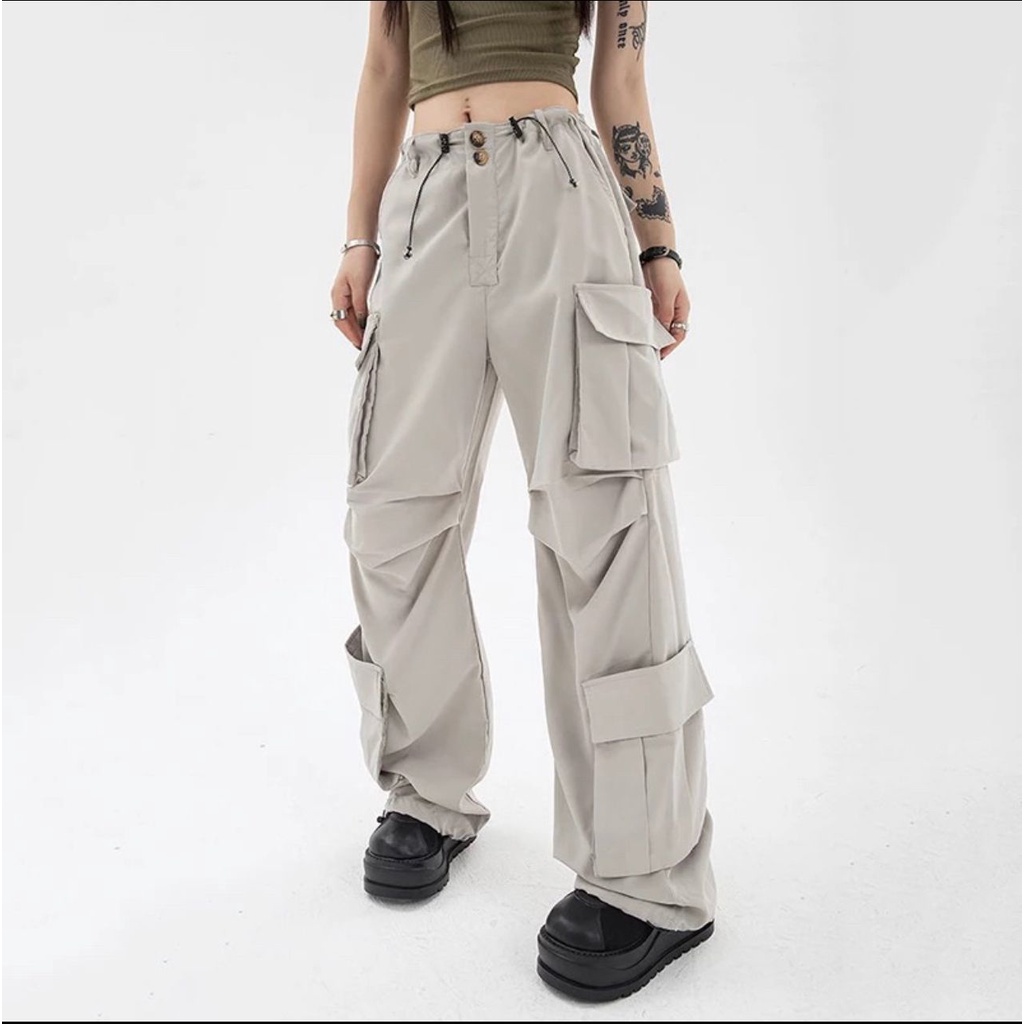 REELOO - CARGO PANTS - CELANA CARGO - CELANA PANJANG - Y2K PANTS