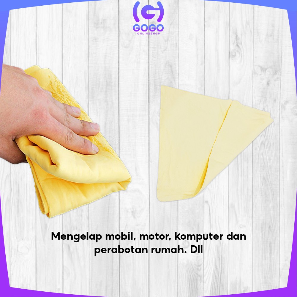 GOGO-C818 Kain Lap Kanebo Polos Serbaguna Chamois Magic Towel Daya Serap Tinggi / Kain Lap Serat Sintetis Lap Perawatan Mobil Sepeda Motor Kaca Lantai