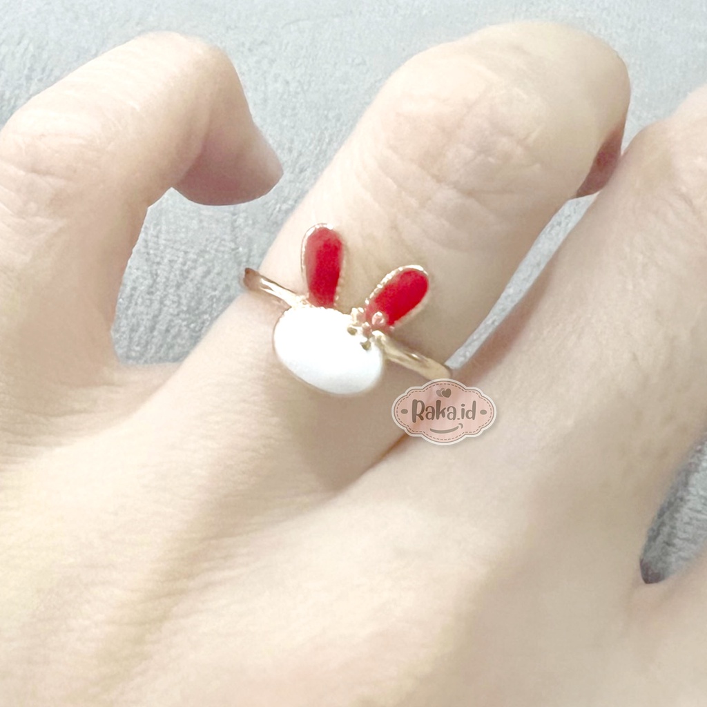 Cincin Anak Perempuan Cincin Anak Anti Karat Motif Rabbit Kelinci Bunga 1263