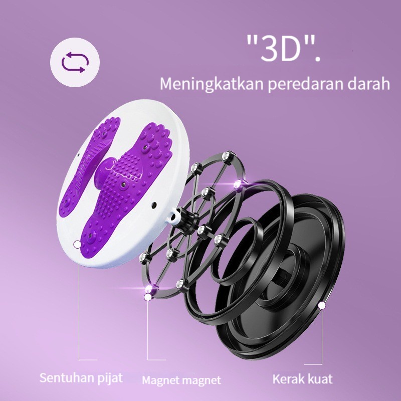 (Dalam Stok, Dikirim Dari Jakarta)Magnetic Trimmer Jogging Body Plate Dilengkapi Dengan Tali Waist Twisting Alat Putar Pinggang / Magnetic Trimmer Jogging Body Plate / ALAT OLAH RAGA / GYM