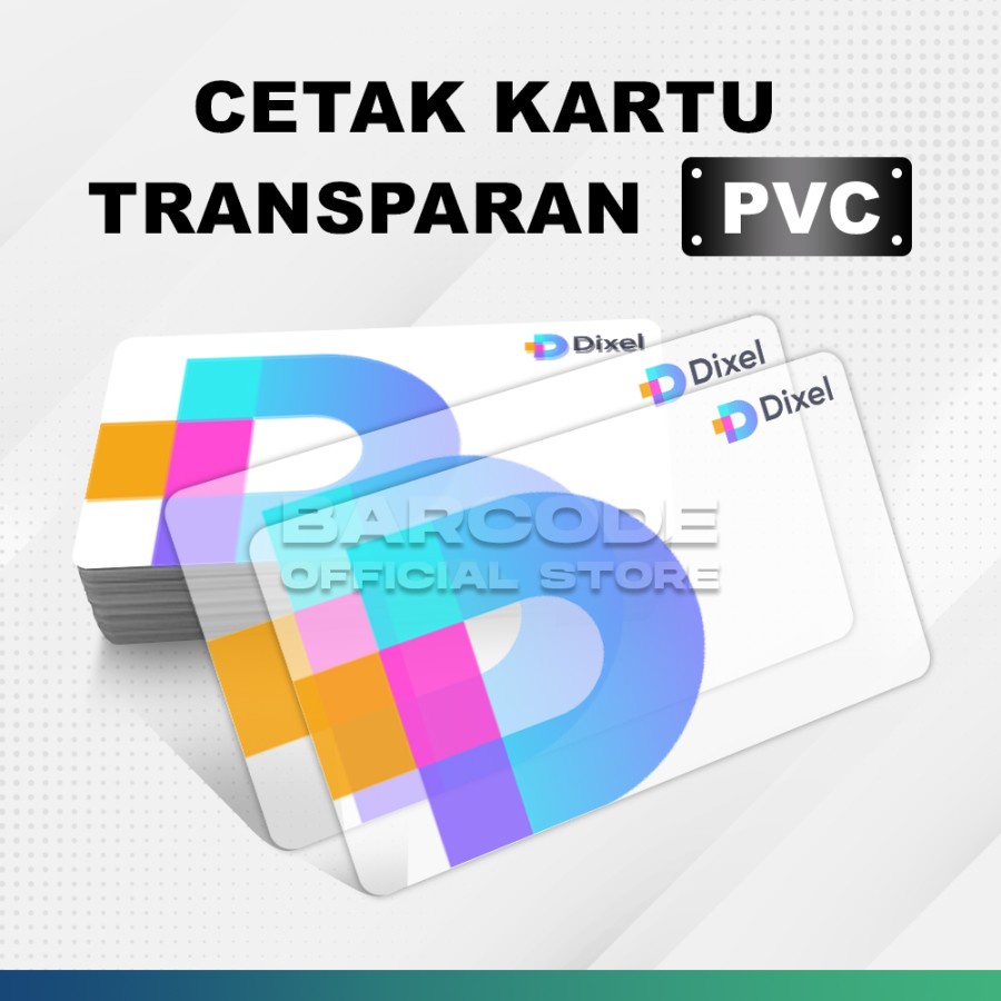 

Custom Preprinted Card Kartu Blangko Transparan PVC 100 Pcs