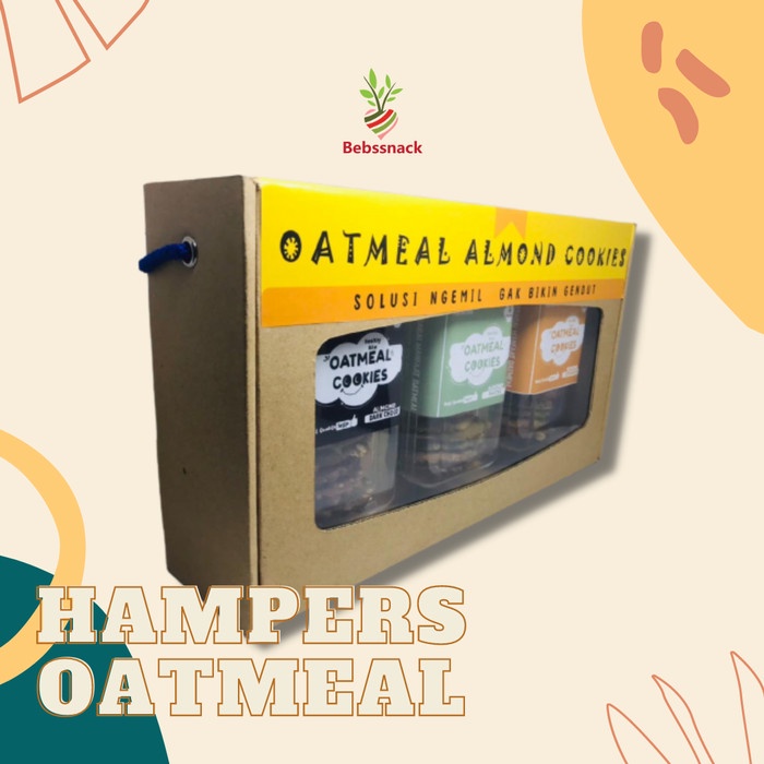 

✨NEW✨ -Hampers Oatmeal Almond Cookies / Gift / eksklusif isi 3- 1.1.23